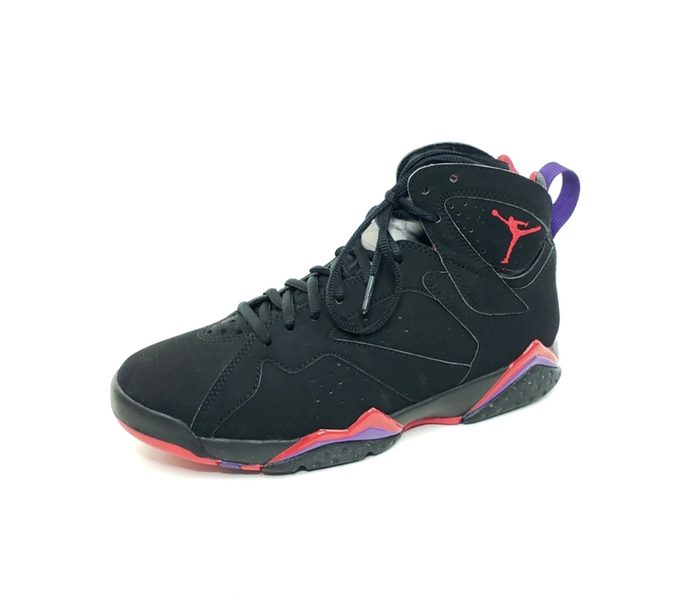 Nike Air Jordan 7 Retro Raptor Mens Basketball Shoes Black Red Purple US 8
